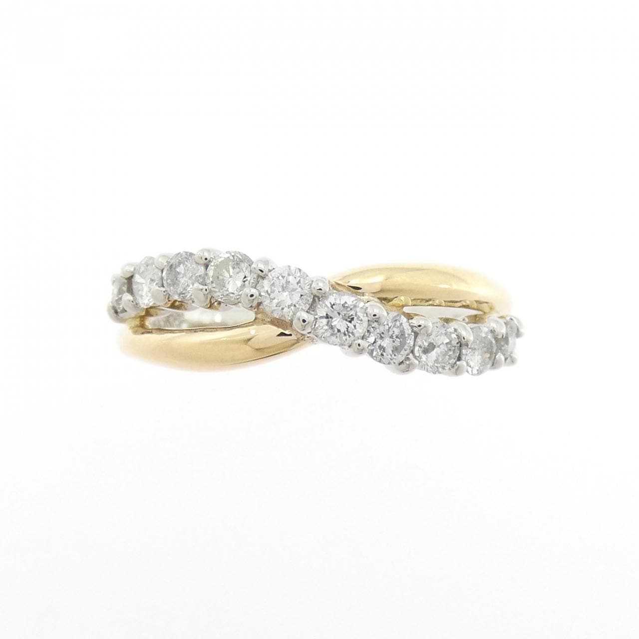 PT900/K18YG钻石戒指 0.50克拉