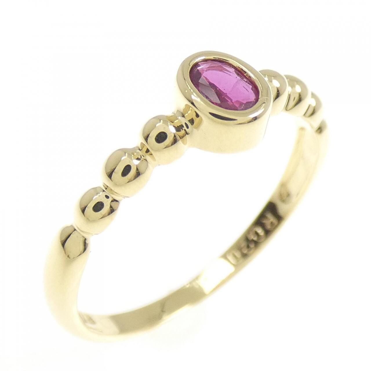K18YG ルビー リング 0.20CT