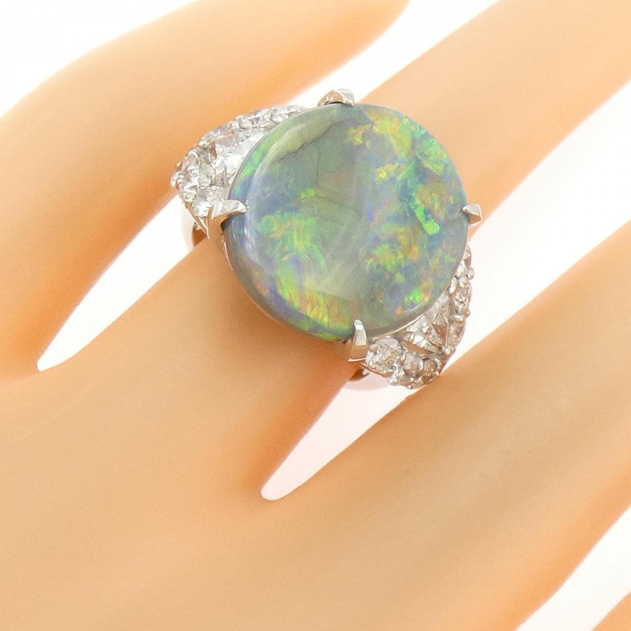 PT900 ブラックオパール リング 8.05CT