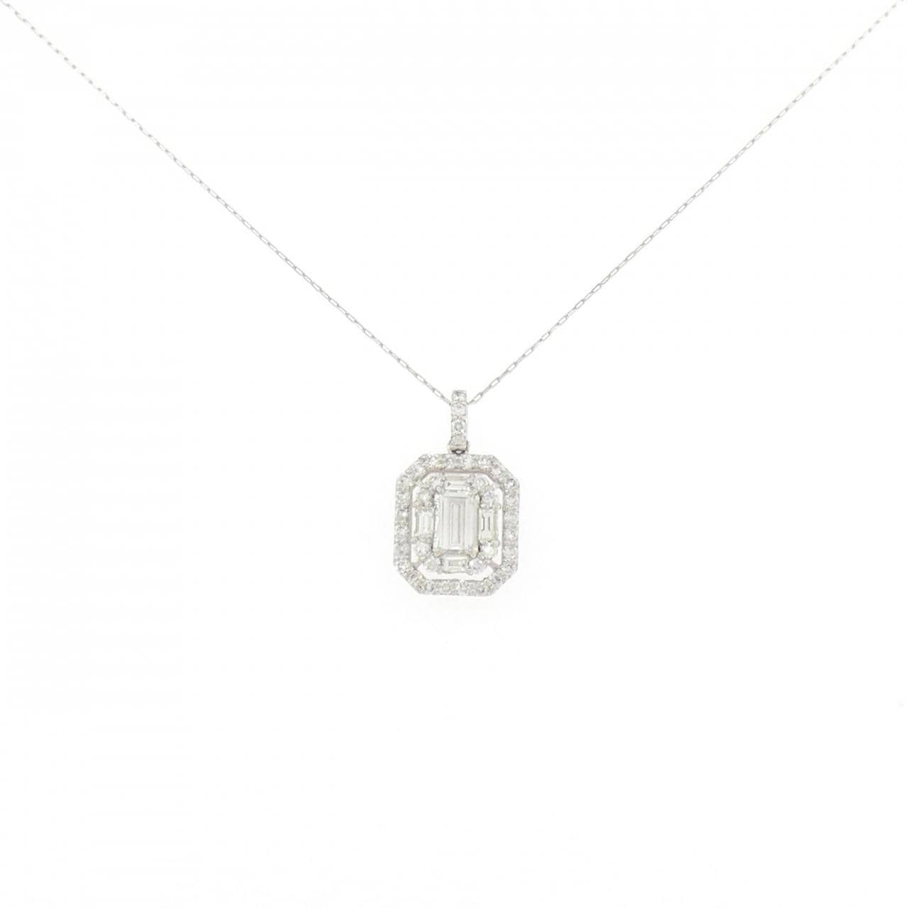 【新品】PT900/PT850 ダイヤモンド ネックレス 0.50CT