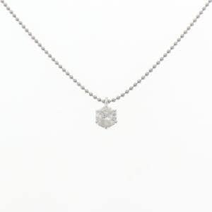 PT900/PT850 ソリティア ダイヤモンド ネックレス 0.417CT