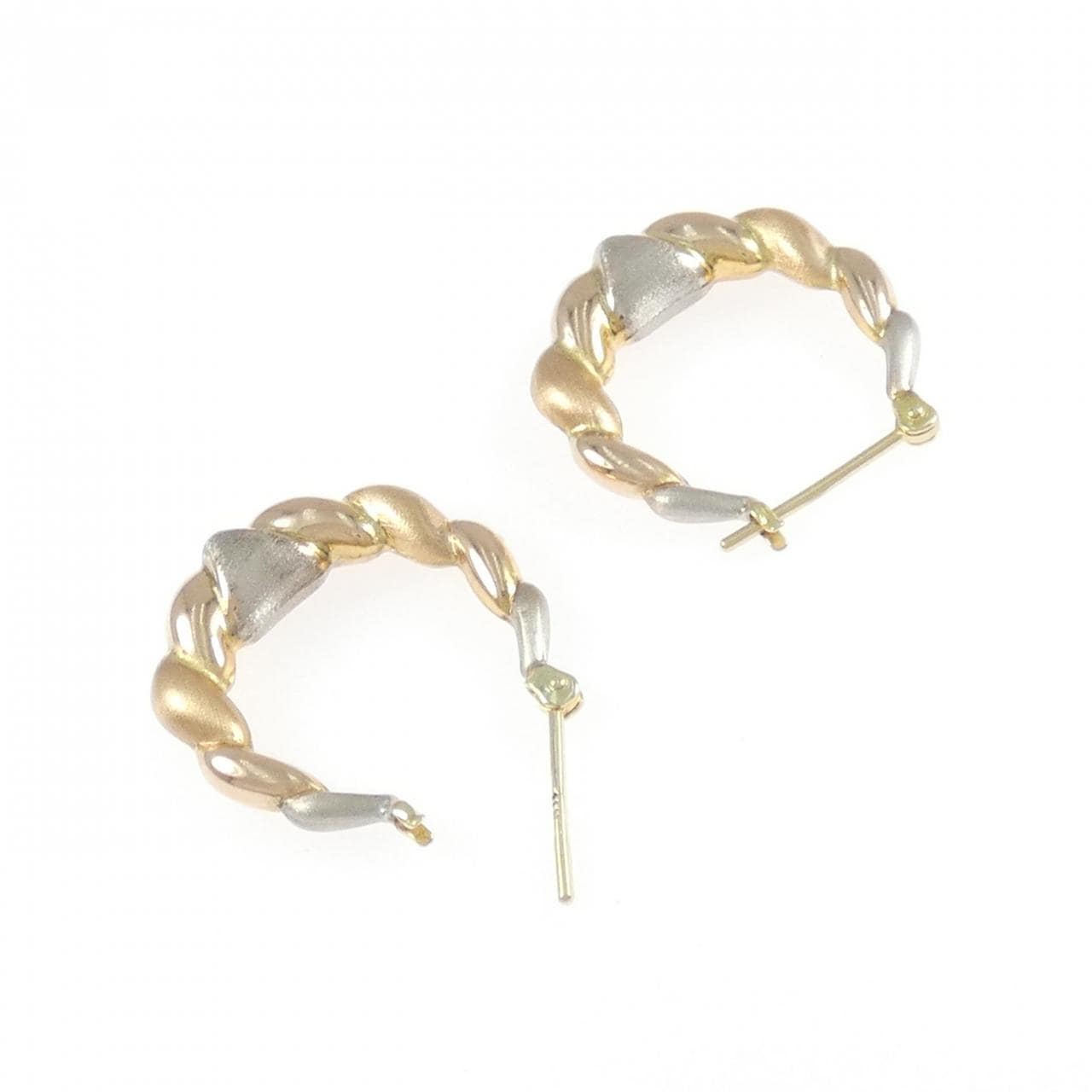 K14スリーカラー ピアス