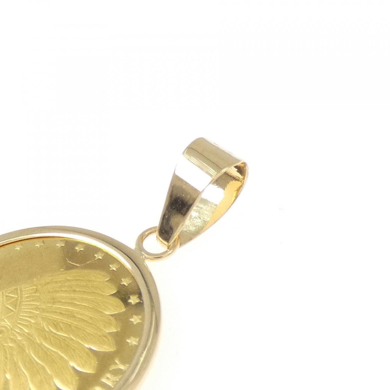 K18YG(枠) コイン ペンダント