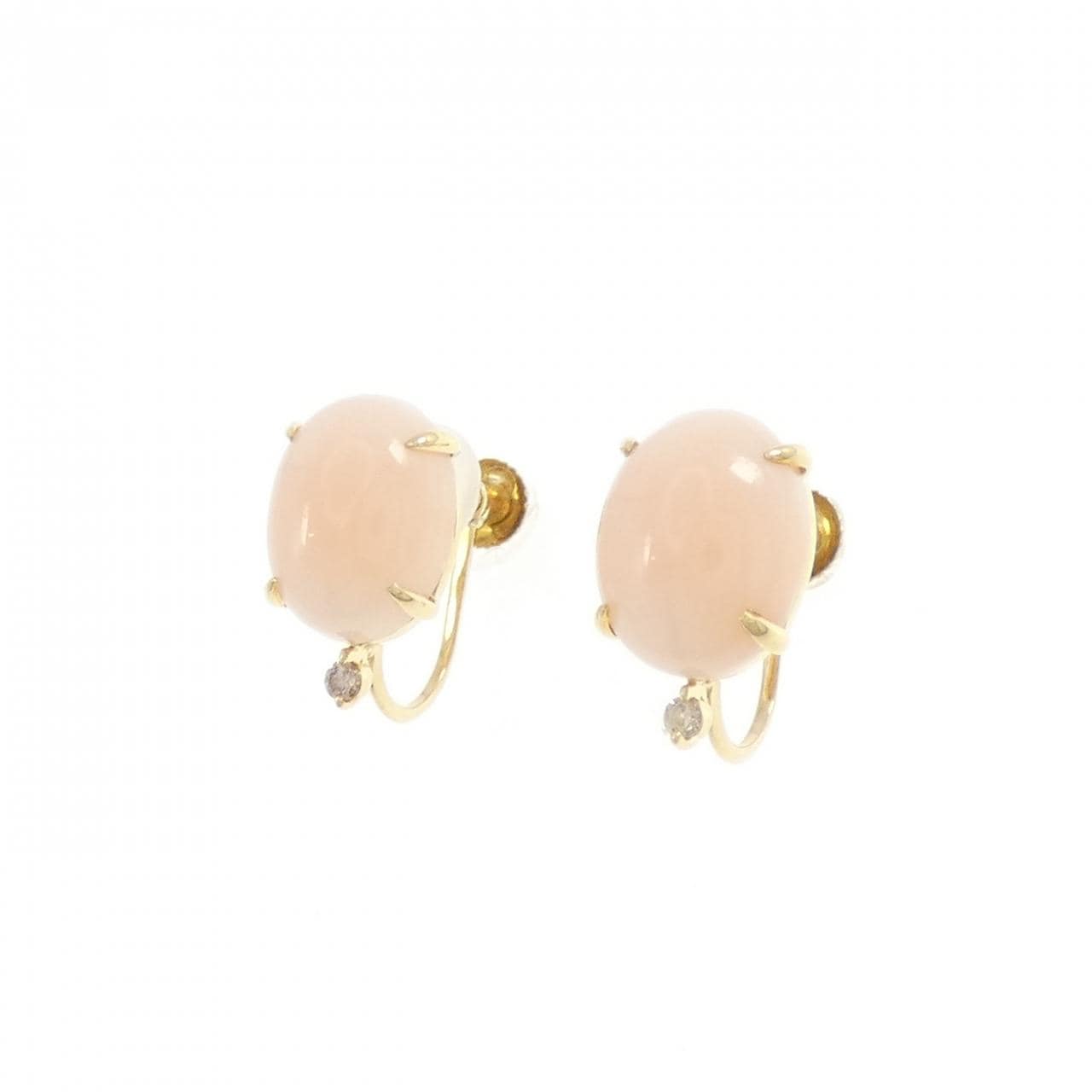 K18YG サンゴ イヤリング 4.00CT