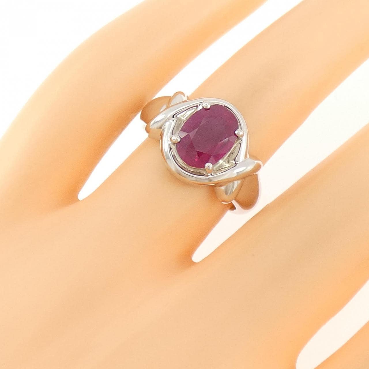 PT900 ルビー リング 2.55CT