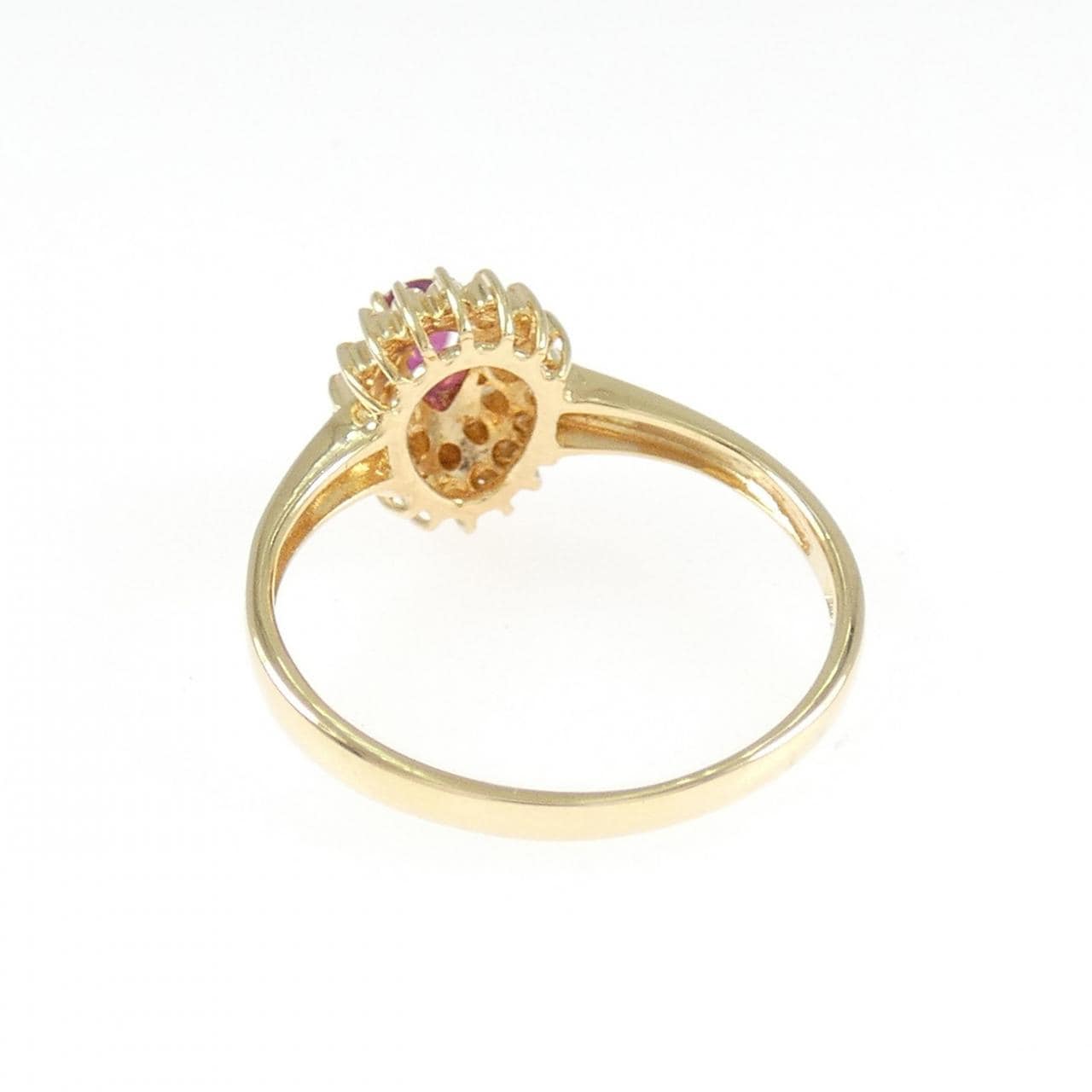K18YG ルビー リング 0.19CT