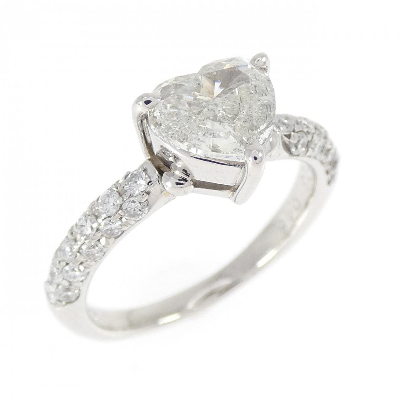 PT900 ハート ダイヤモンド リング 1.03CT