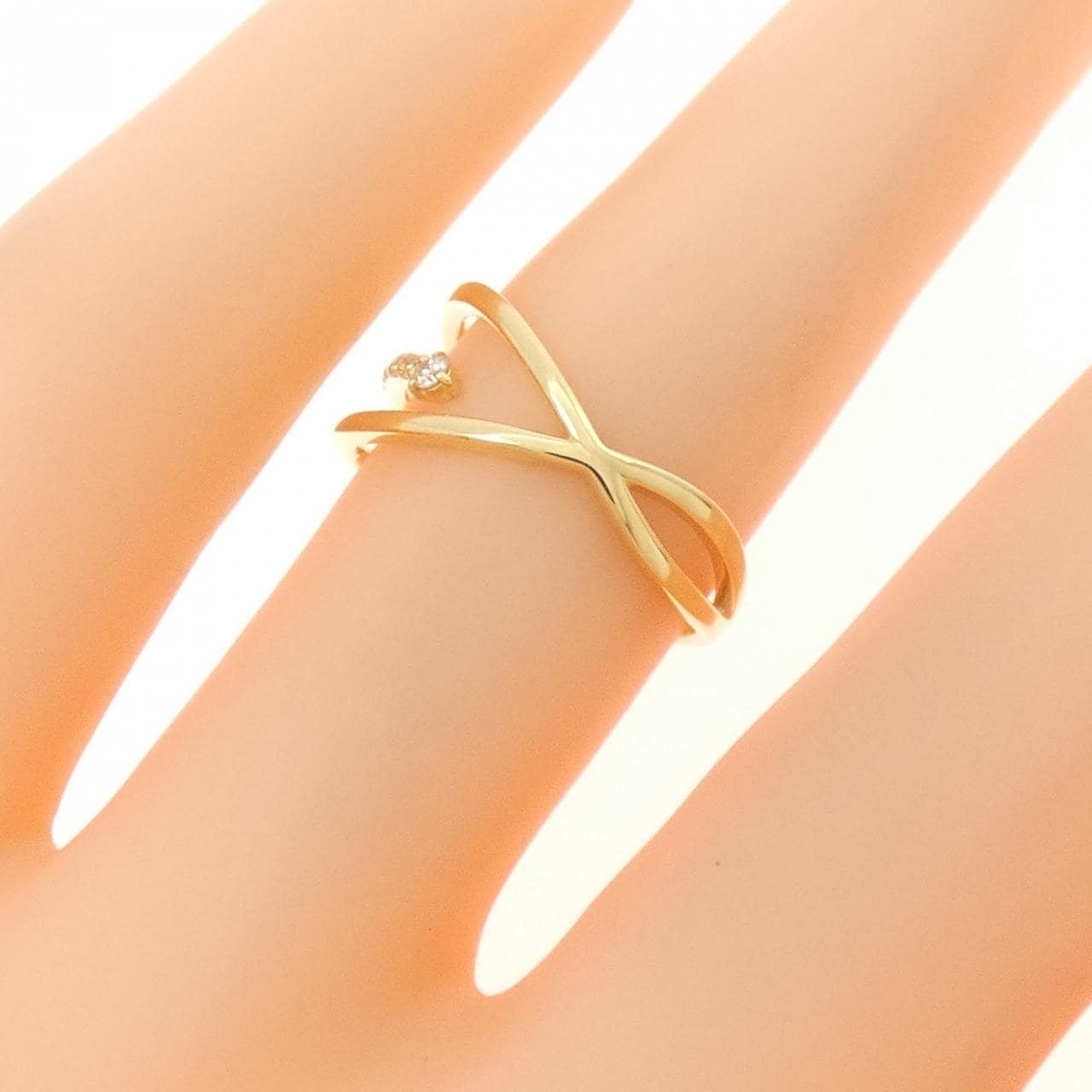 K18YG ダイヤモンド リング 0.04CT