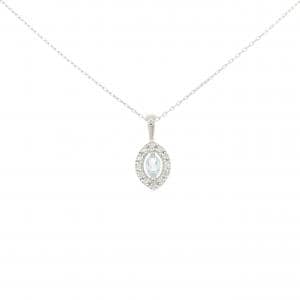 PT900/PT850 ブルートパーズ ネックレス 0.16CT