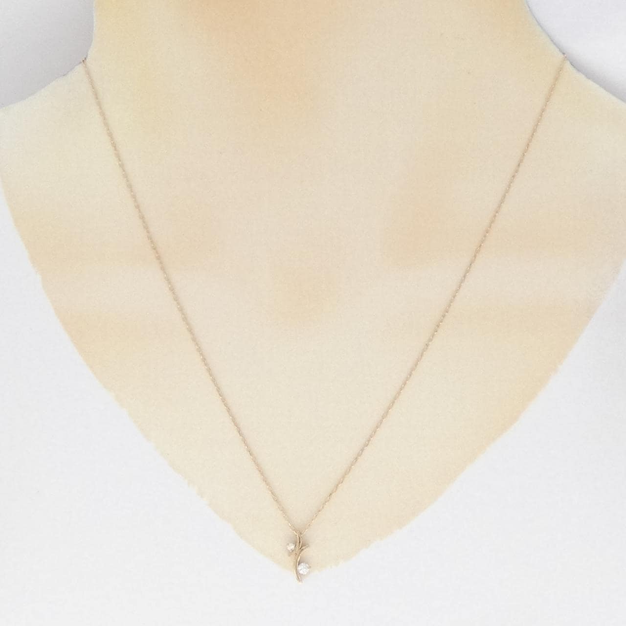 K18PG ダイヤモンド ネックレス 0.1CT