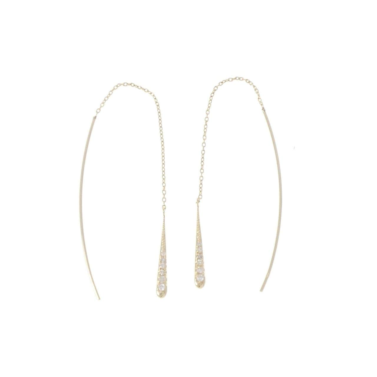 K10YG ダイヤモンド ピアス 0.08CT