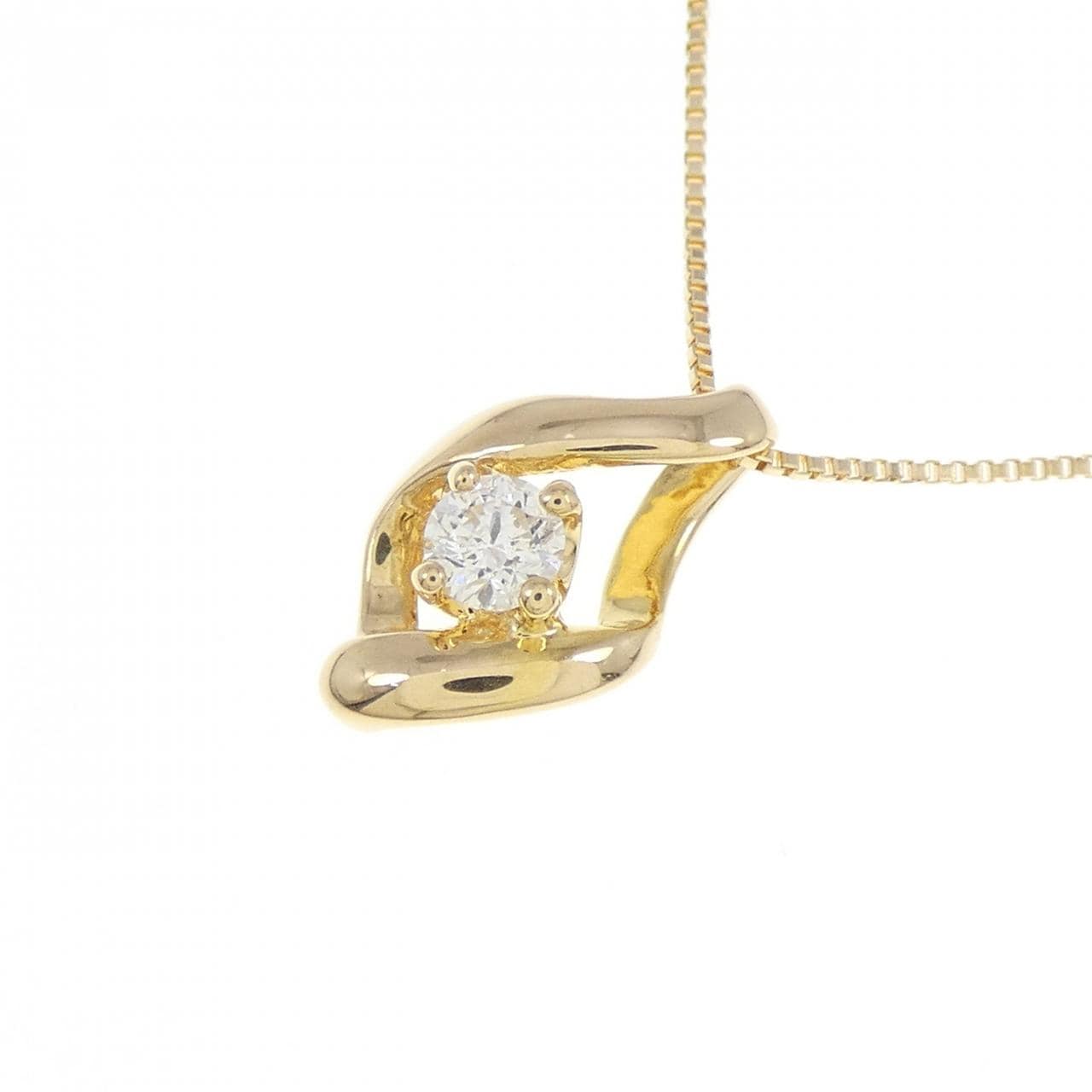 K18YG ダイヤモンド ネックレス 0.13CT