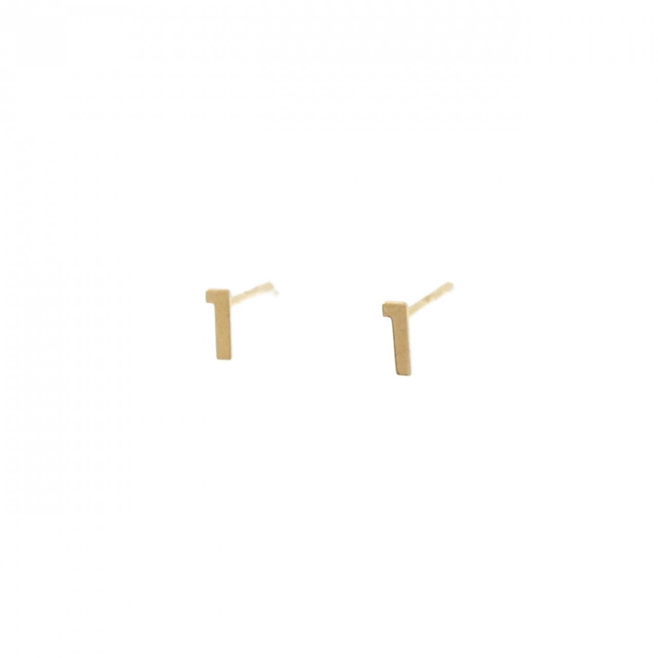 【新品】K18YG ナンバー1 ピアス