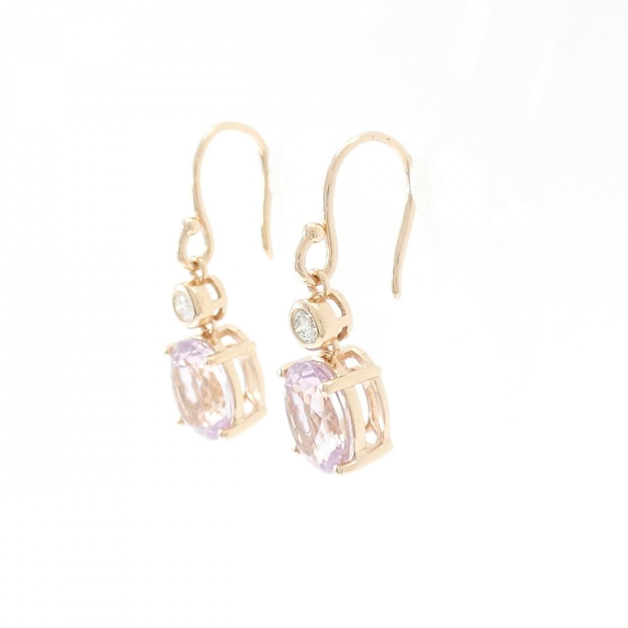 K18PG クンツァイト ピアス 4.36CT