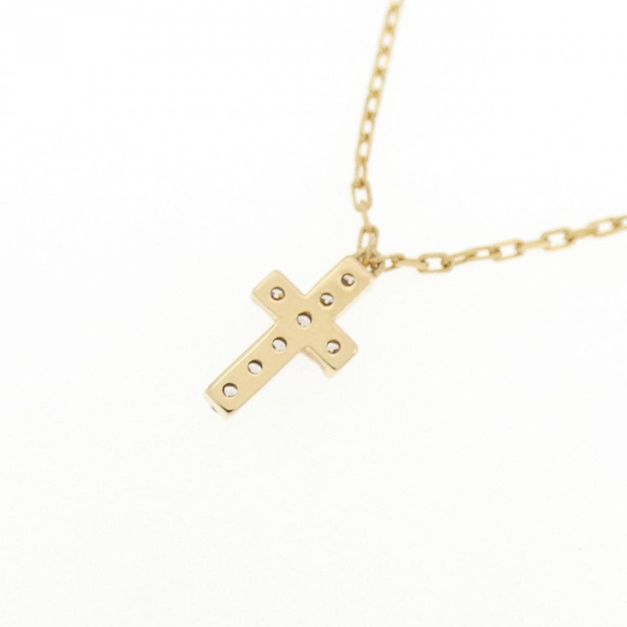 アーカー クロスパヴェ ネックレス 0.05CT