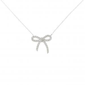 PT950/PT850 リボン ダイヤモンド ネックレス 0.20CT