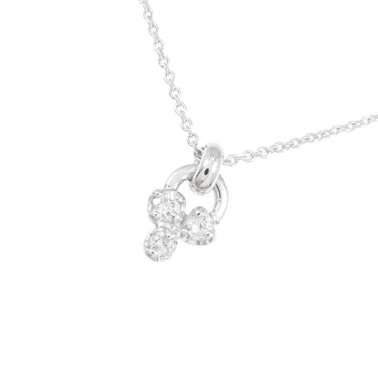 K18WG ダイヤモンド ネックレス 0.07CT