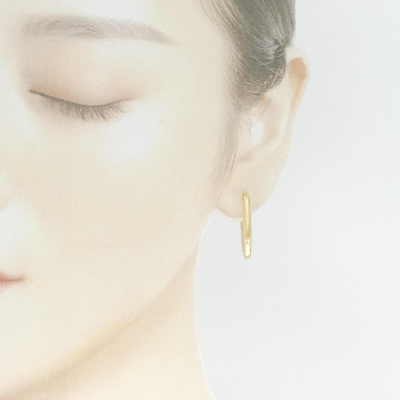[BRAND NEW] K18YG hoop earrings