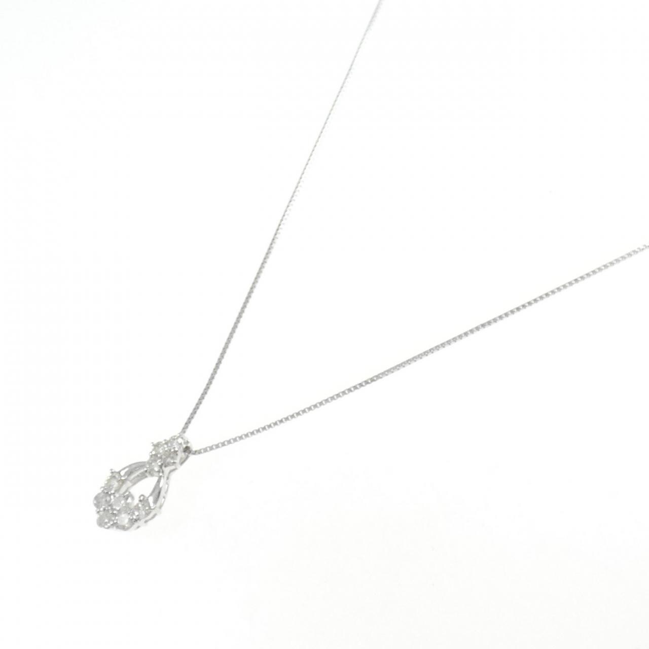 K18WG ダイヤモンド ネックレス 0.50CT