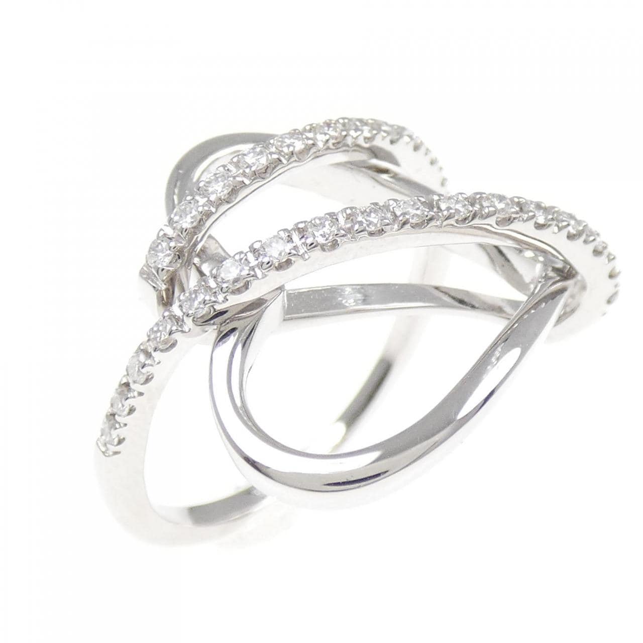 K18WG ハート ダイヤモンド リング 0.30CT