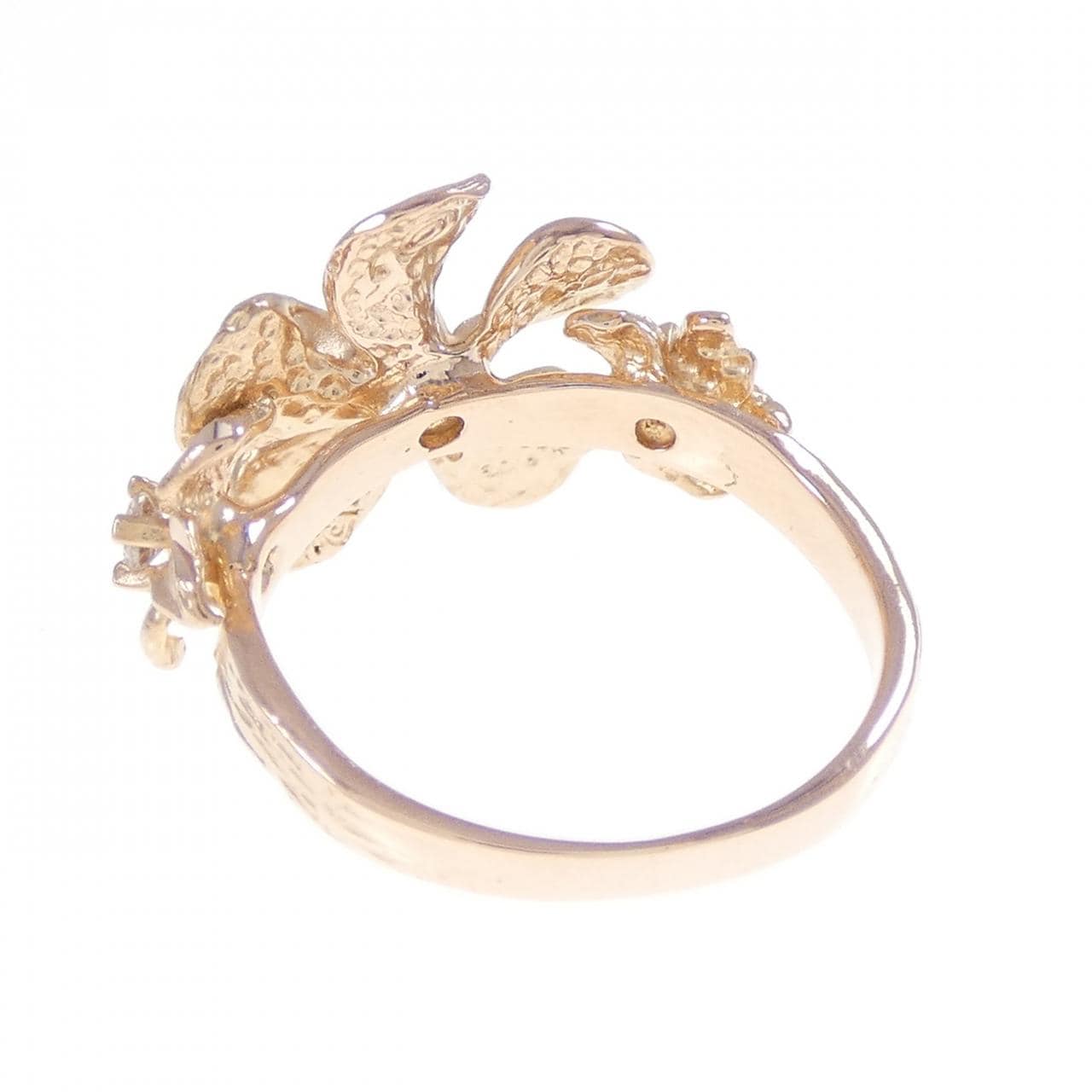 14KPG花朵立方戒指