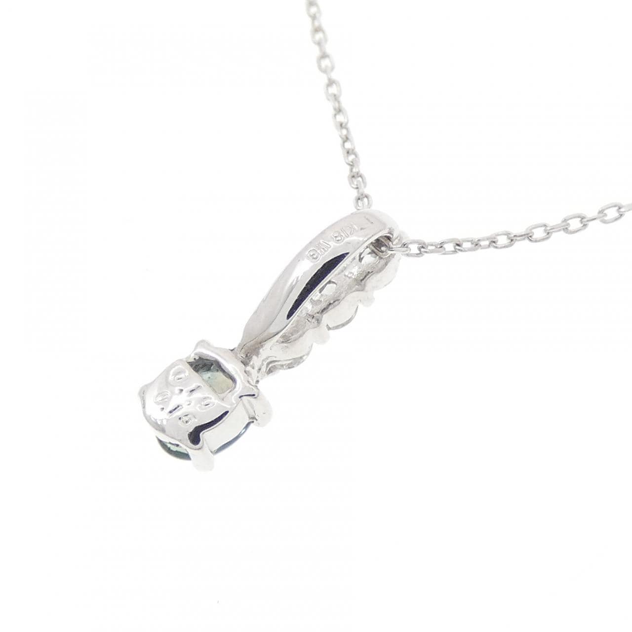 K18WG/PT850 アレキサンドライト ネックレス 0.10CT