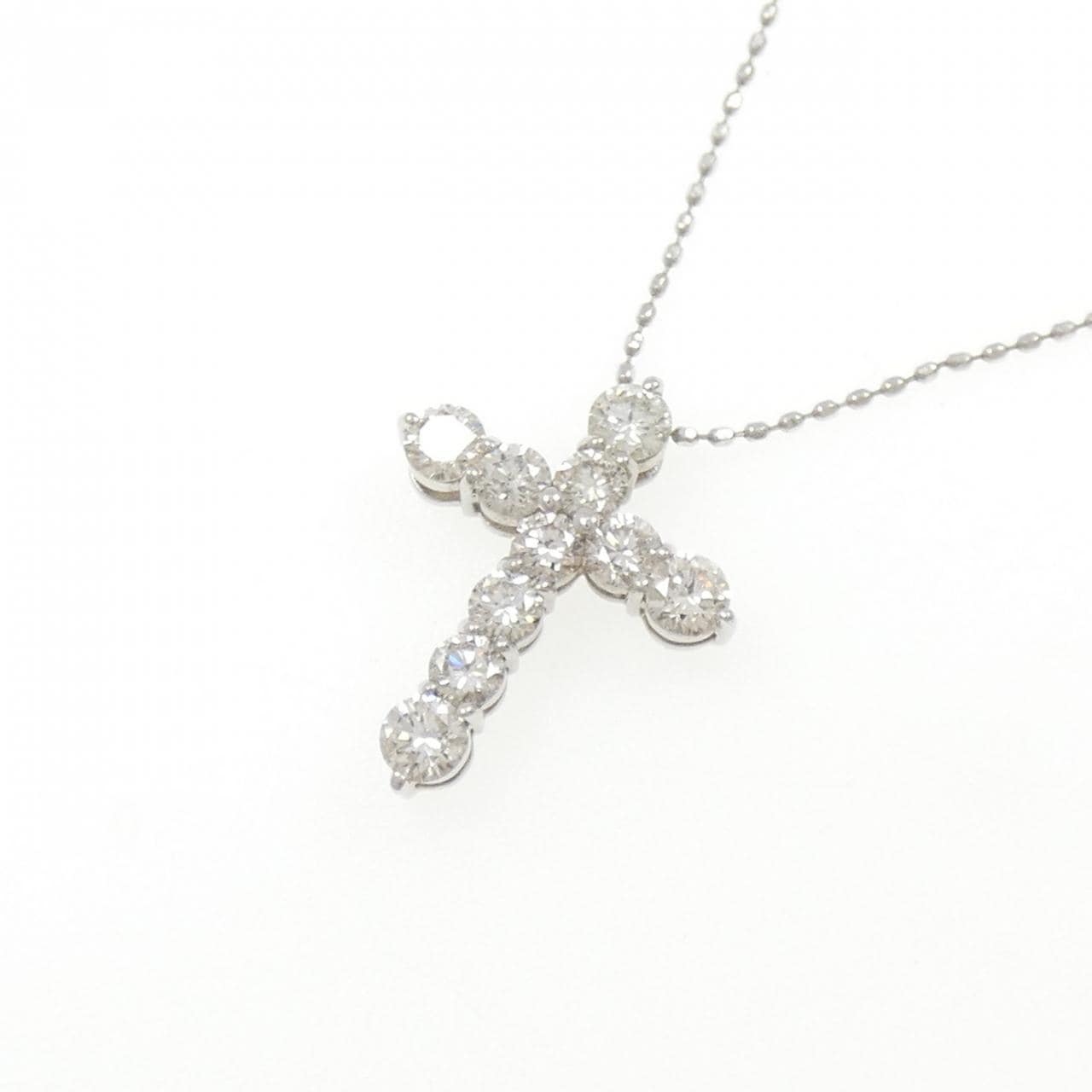 PT900/PT850 クロス ダイヤモンド ネックレス 1.00CT