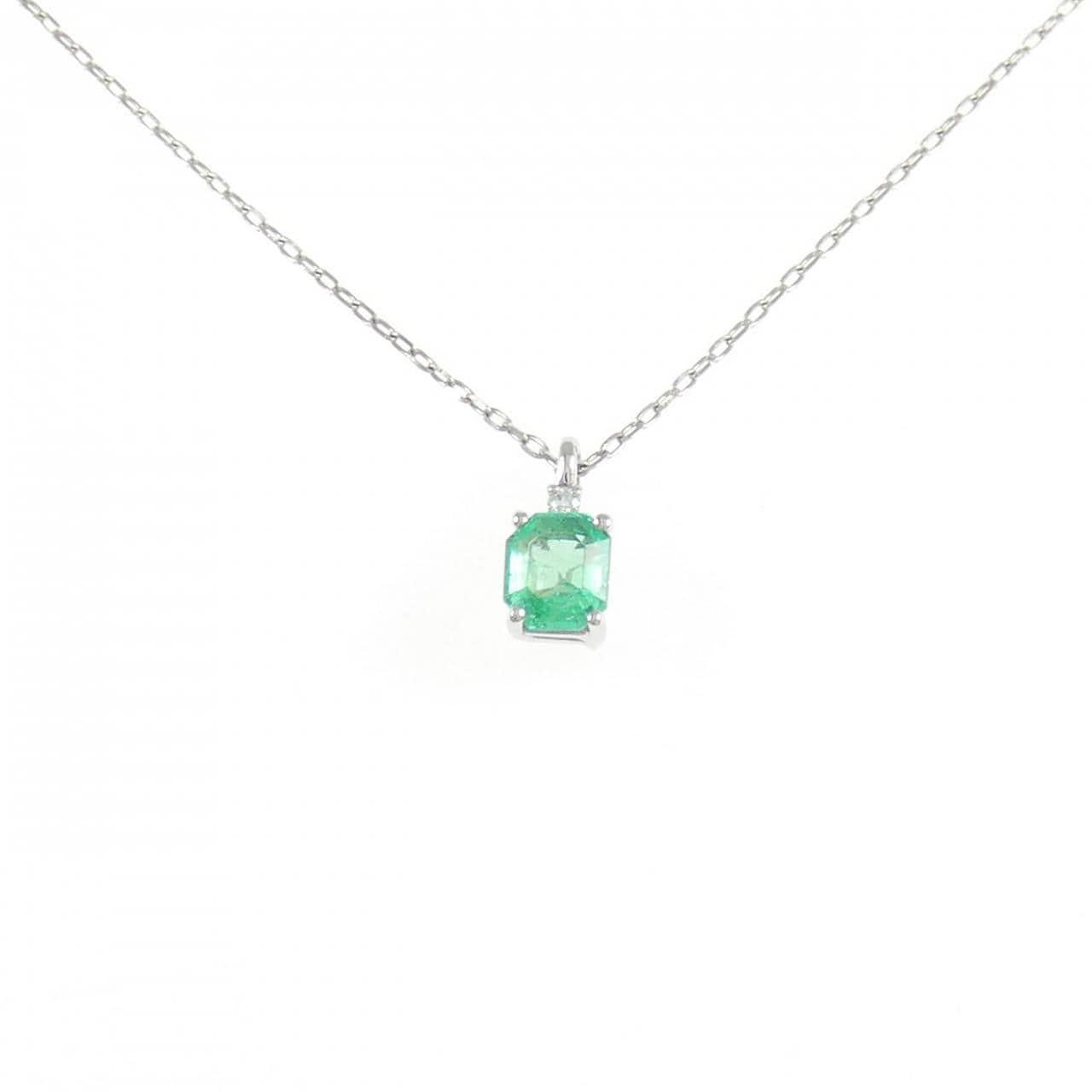 PT950 エメラルド ネックレス 0.30CT