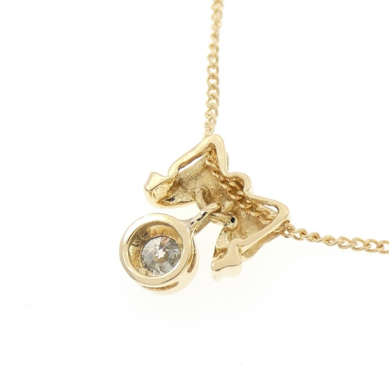 K18YG 丝带钻石项链 0.22CT