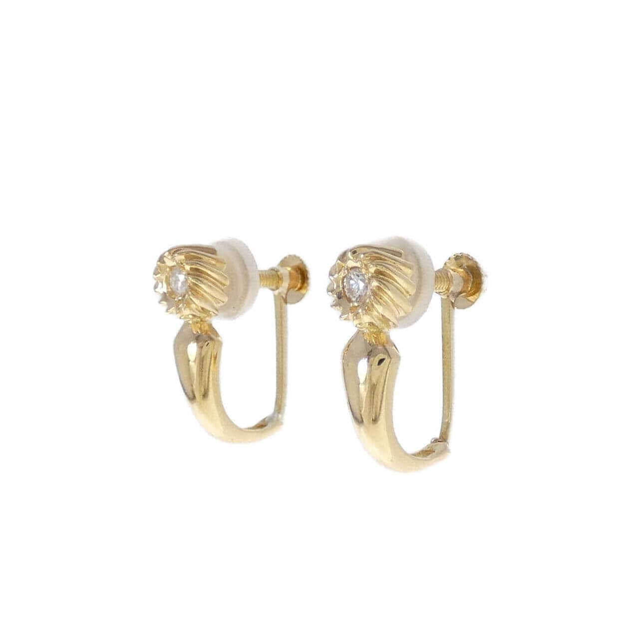 K18YG ダイヤモンド イヤリング 0.076CT