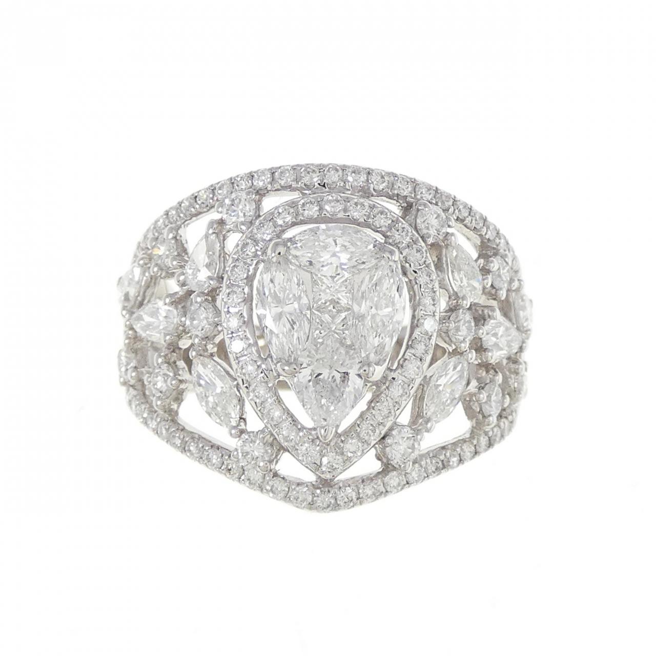 750WG ダイヤモンド リング 1.84CT