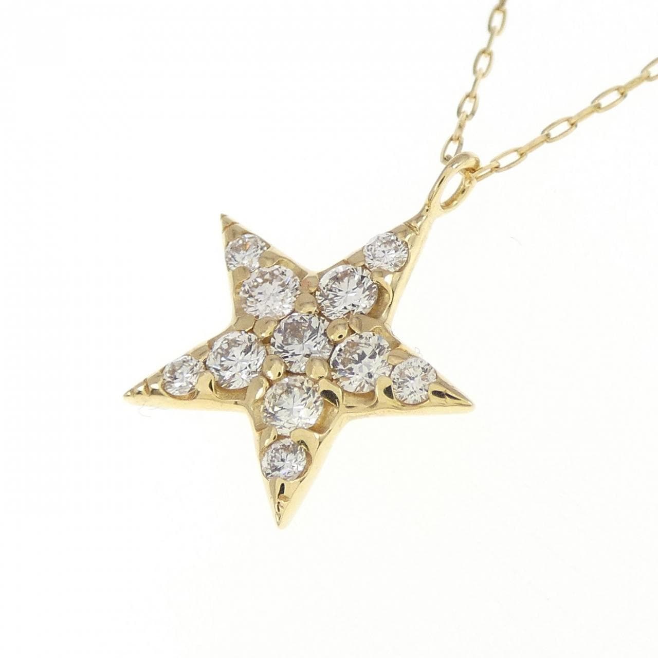 K18YG スター ダイヤモンド ネックレス 0.25CT