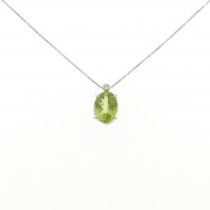 PT900/PT850 ペリドット ネックレス 2.00CT