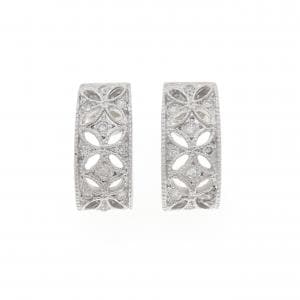 PT850/PT900 フラワー ダイヤモンド ピアス 0.20CT