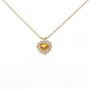 K18YG ハート サファイヤ ネックレス 1.33CT