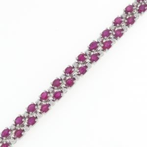 PT900 ルビー ブレスレット 12.92CT