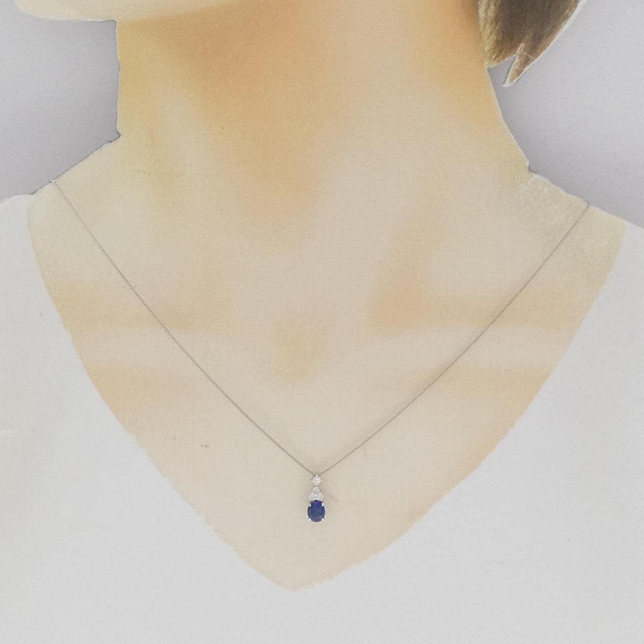 PT Sapphire Necklace 0.73CT