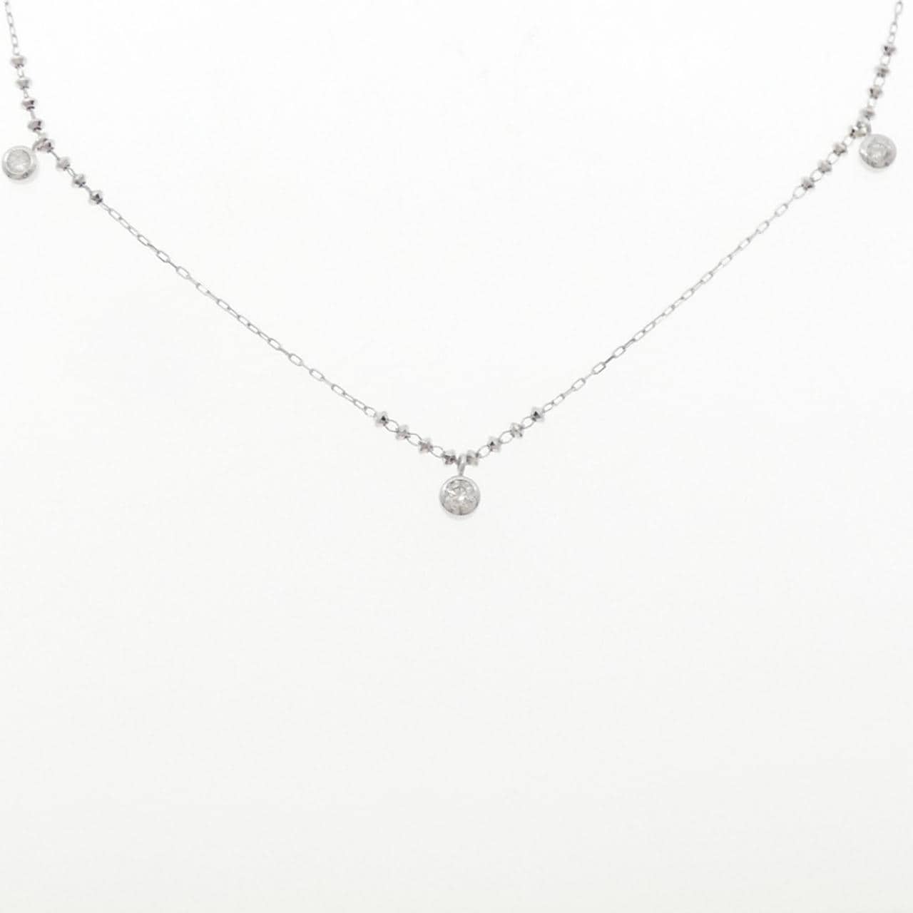 K18WG ダイヤモンド ネックレス 0.20CT