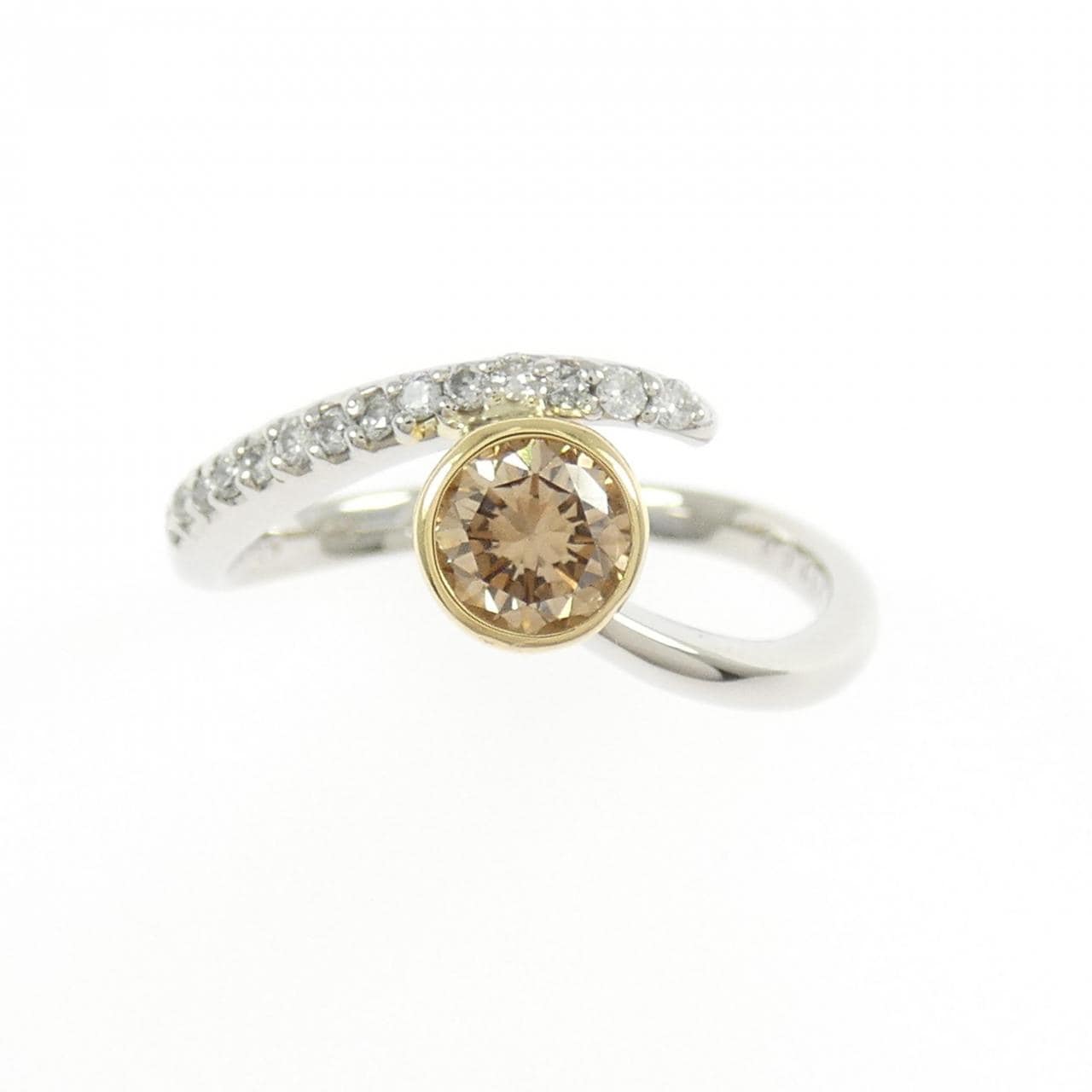 K18YG/PT900 ダイヤモンド リング 0.484CT