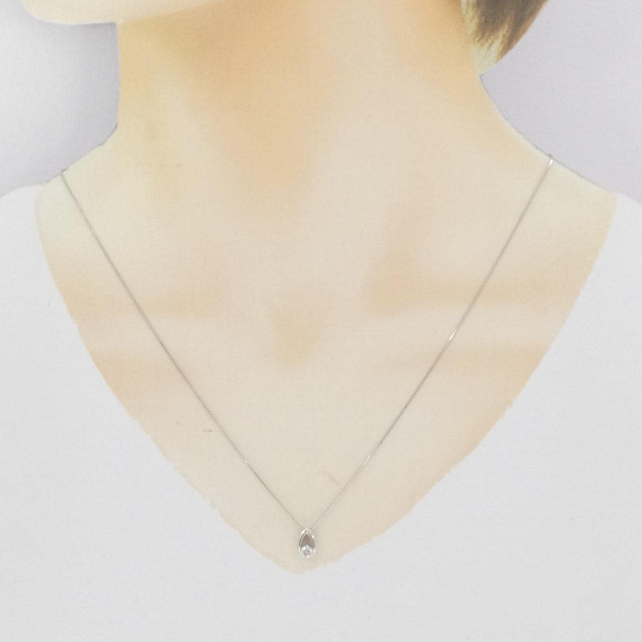 K18WG ダイヤモンド ネックレス 0.20CT
