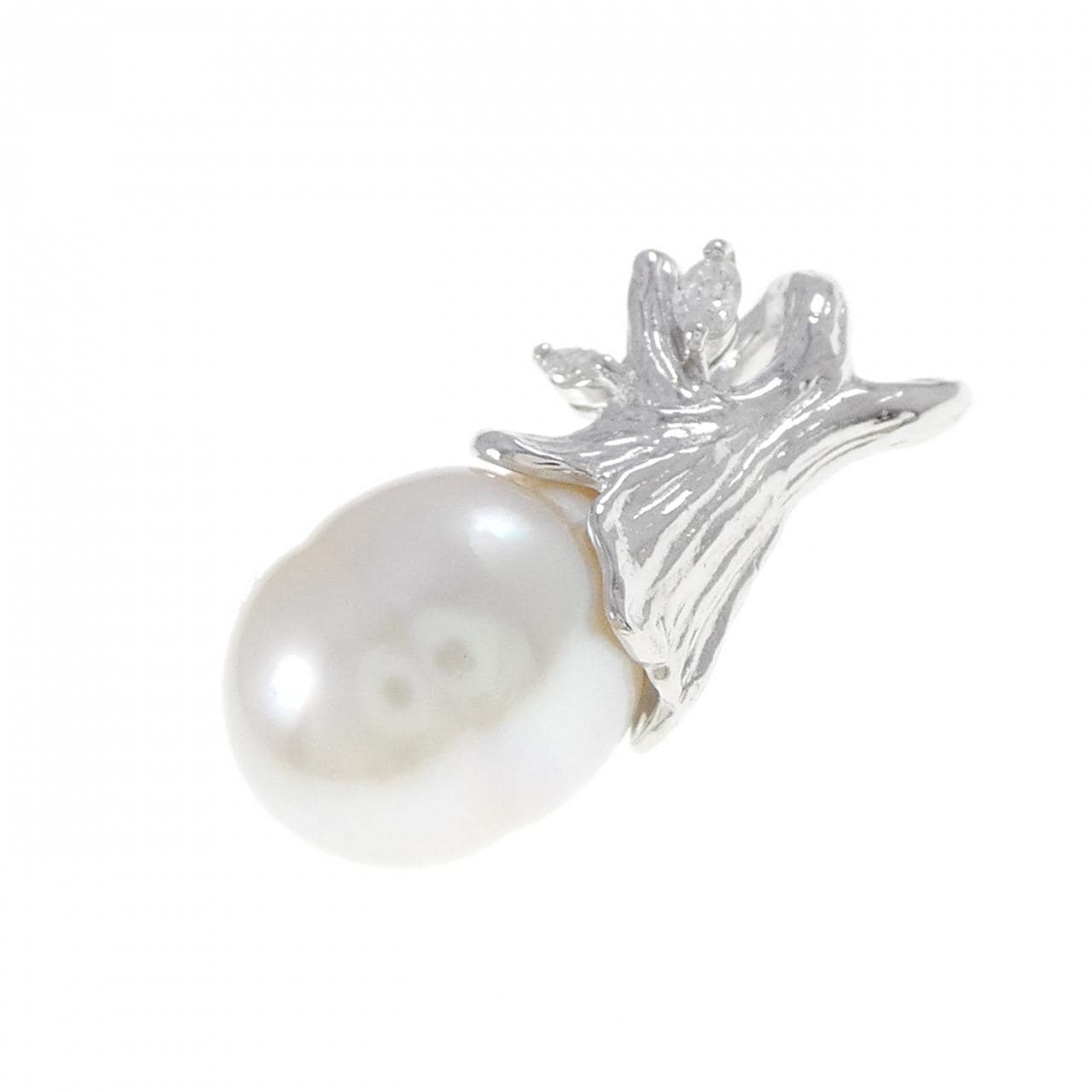 PT900 白蝶パール ペンダント