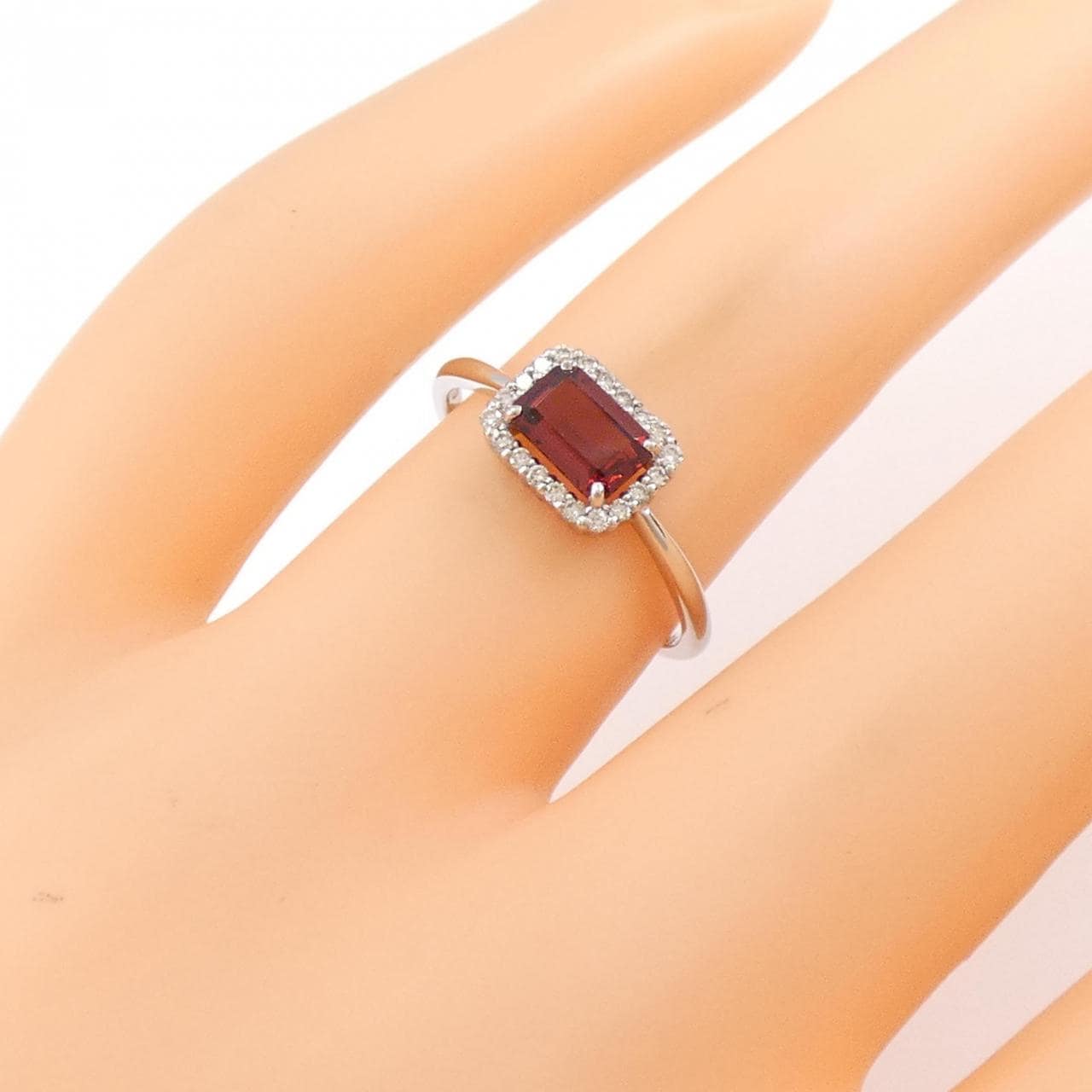 【新品】PT ガーネット リング 0.69CT