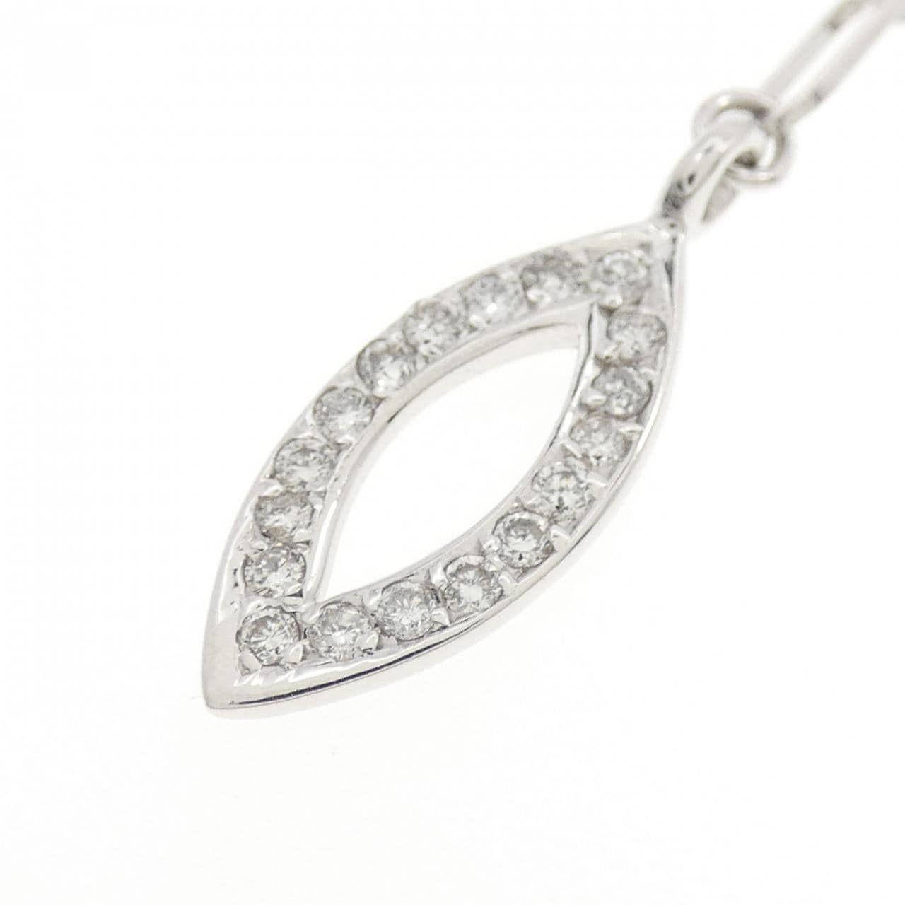 K18WG ダイヤモンド ネックレス 0.18CT