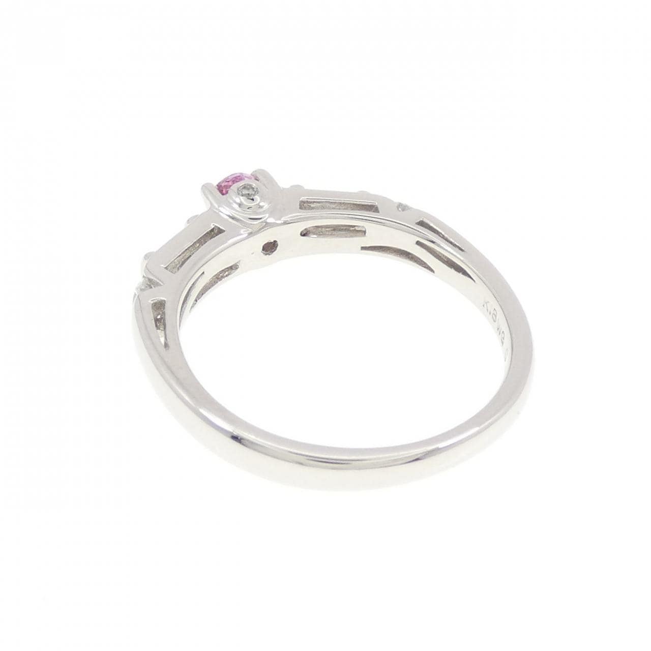 K18WG サファイヤ リング 0.182CT