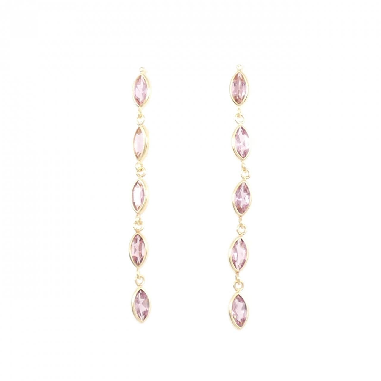 K18YG トルマリン ピアス 1.30CT