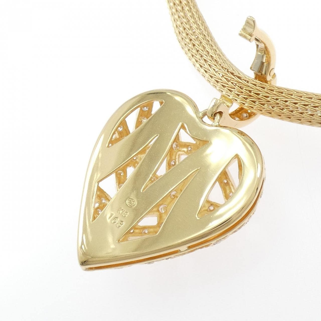 K18YG/750YG 心形鑽石項鍊 1.63克拉
