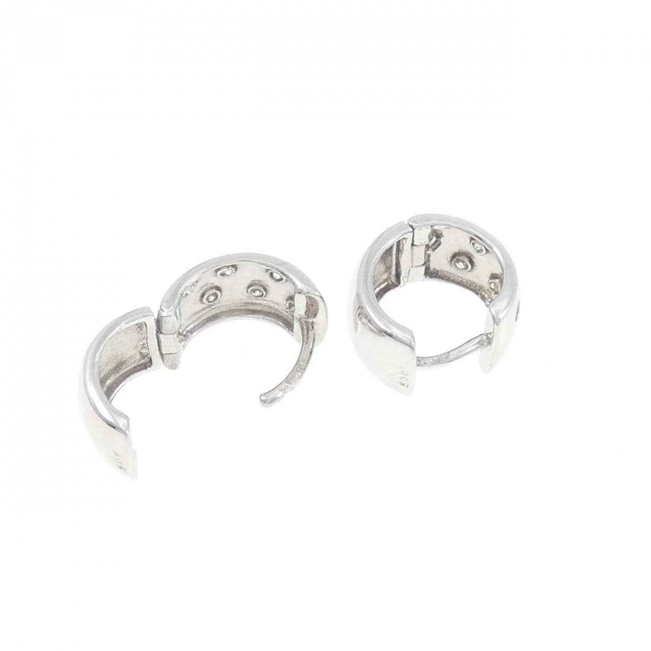 K18WG ダイヤモンド ピアス 0.10CT