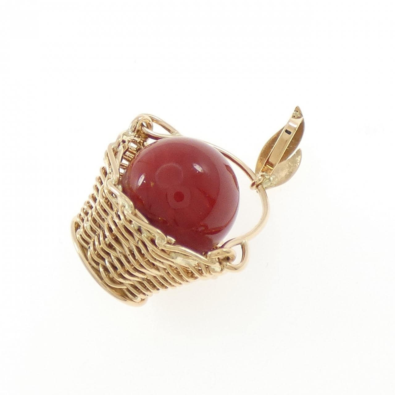 K18YG サンゴ ペンダント