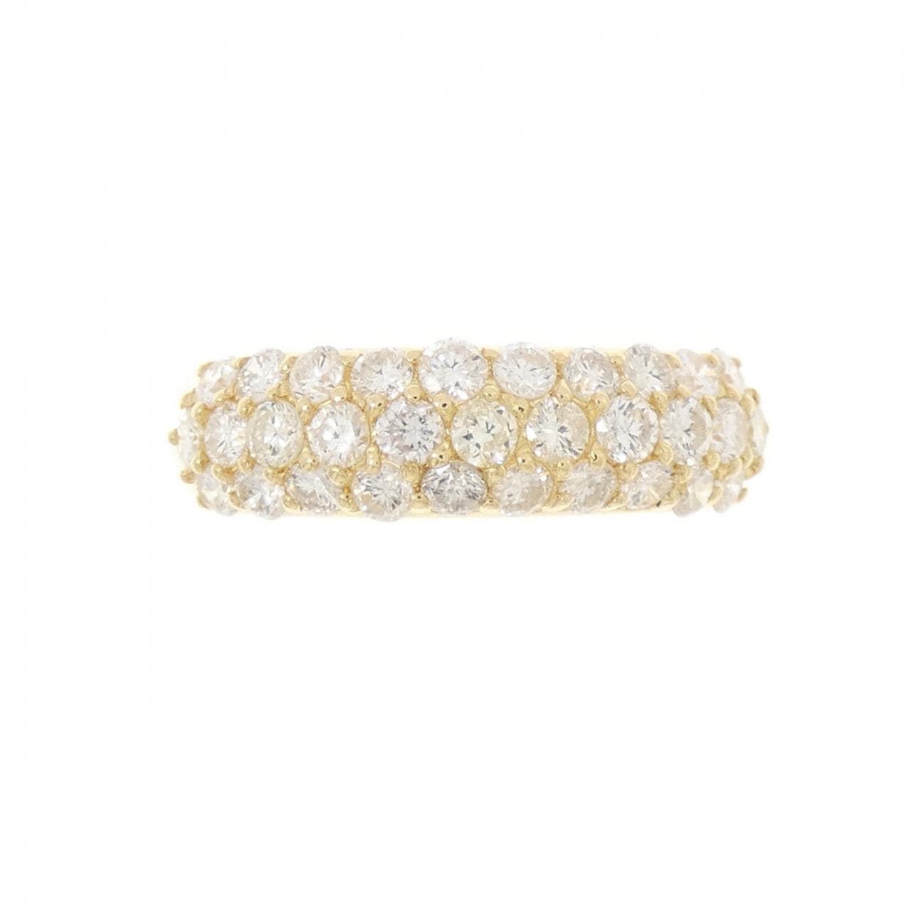 K18YG パヴェ ダイヤモンド リング 1.00CT