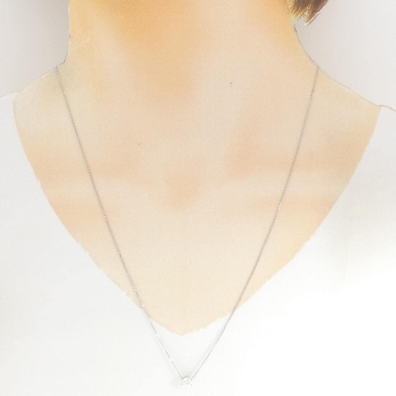 PT850 ダイヤモンド ネックレス 0.346CT D IF 3EXT H&C
